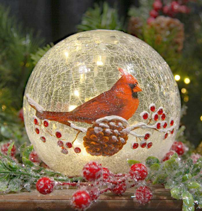 Crackle Glass LED Globe 6